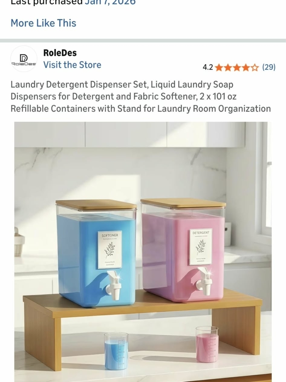 Refillable Laundry Dispenser Duo - Blue & Pink